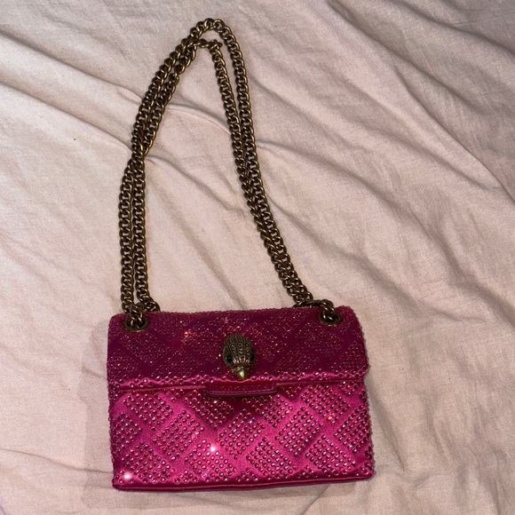 Kurt Geiger Pink Mini Bag with Gold Chain - Picture 1 of 5